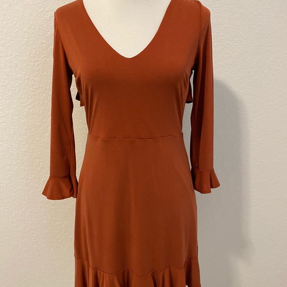 Burnt Orange Rust Dress - Picture 1 of 2